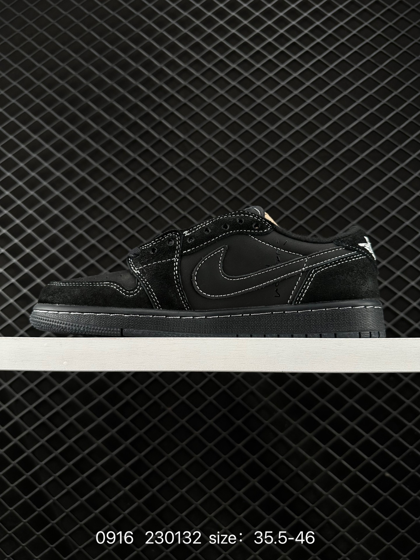 fragment design x Travis Scott x Nike Air Jordan 1 Low OG SP”Black/Green Toe“